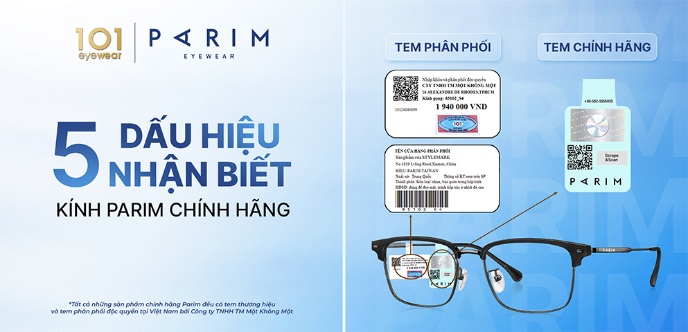 Phân biệt kính mắt Parim chính hãng và 3 bước đăng ký bảo hành online đơn giản nhanh chóng